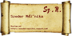 Szeder Mónika névjegykártya